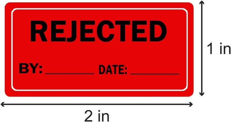 Remarkabel Rejected Inventory Stickers, 500 Pcs, 1 x 2 inch Red, Warehouse Quality Control, Pallet Stickers - Image 2